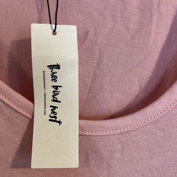 NWT THREE BIRD NEST Oversized Boho V Neck Tee Size XL - Picture 4 of 5